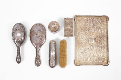 Lot 62 - A quantity of silver dressing table items