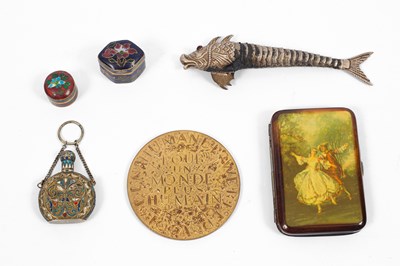 Lot 141 - A Russian silver and enamel scent bottle