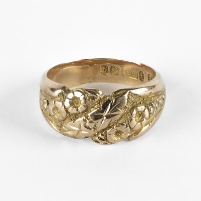 Lot 312 - A 9ct rose gold ring