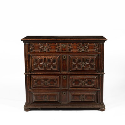Lot 73 - A James II oak chest of drawers