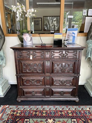 Lot 73 - A James II oak chest of drawers