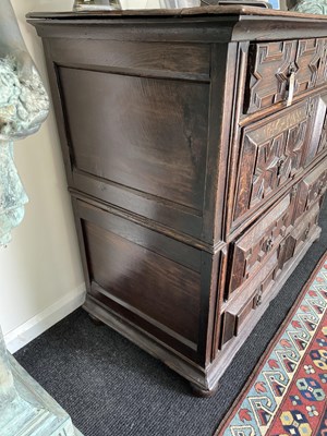 Lot 73 - A James II oak chest of drawers
