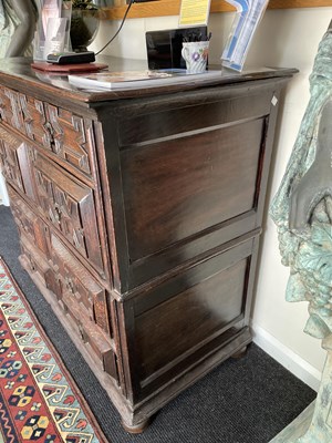 Lot 73 - A James II oak chest of drawers