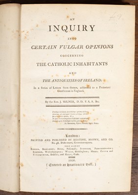 Lot 314 - Milner (Rev. J.) An Inquiry into Certain Vulgar Opinions