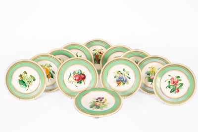 Lot 85 - An English dessert service and set of Wedgwood plates