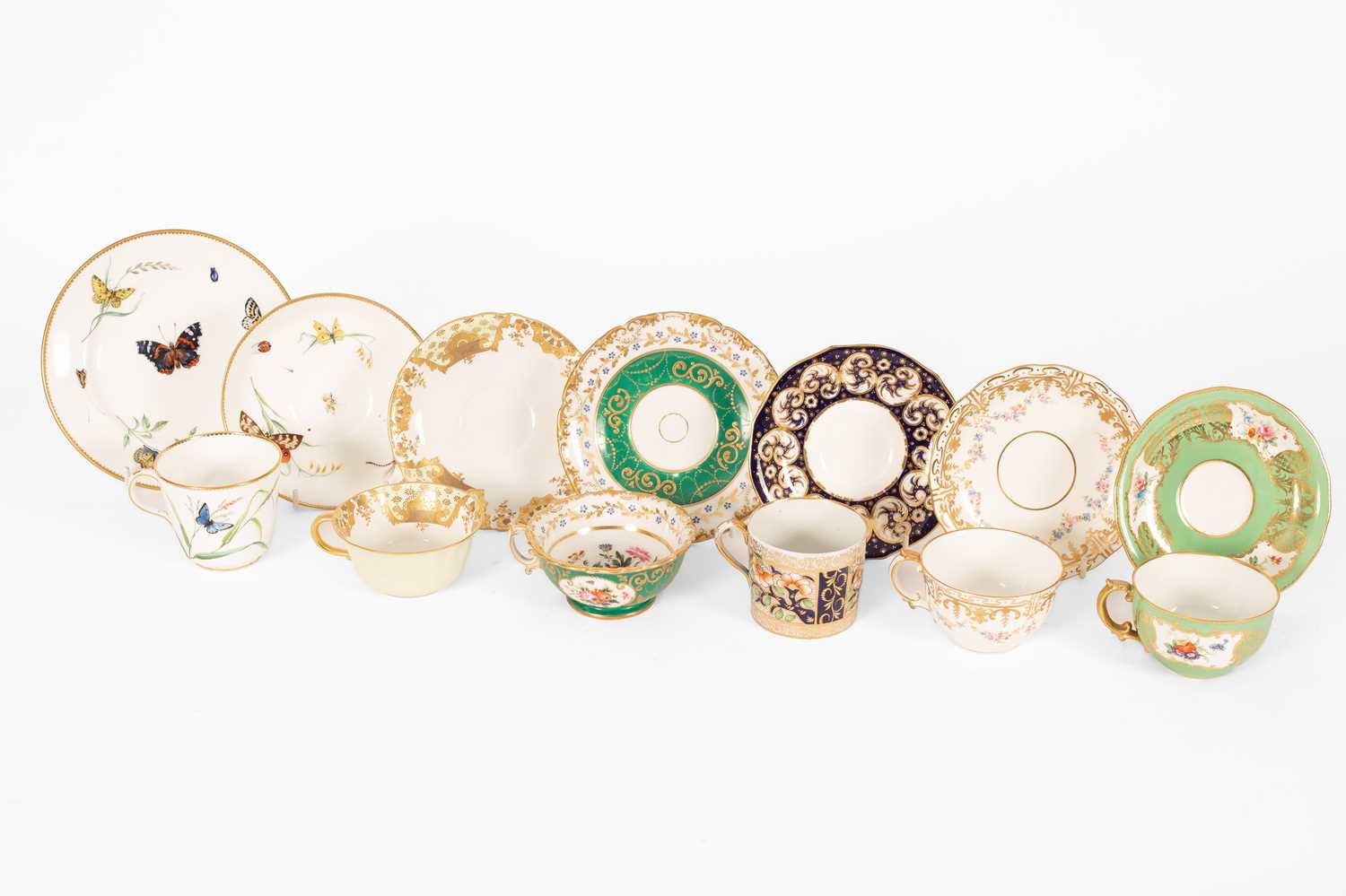 Lot 86 - Three Royal Crown Derby cups and saucers