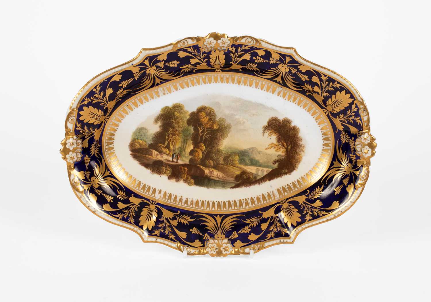 Lot 73 - An early 19th Century Bloor Derby topographical dish