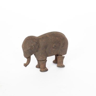 Lot 775 - A late 19th Century cast iron articulated elephant toy