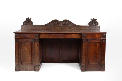 Lot 529 - A William IV mahogany pedestal sideboard
