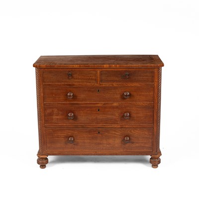 Lot 534 - A 19th Century mahogany low chest