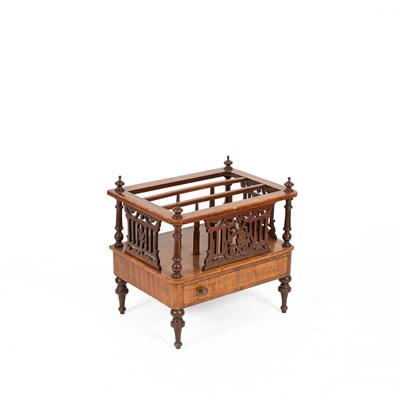 Lot 536 - A Victorian walnut and mahogany Canterbury