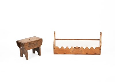 Lot 537 - A 19th Century pine ‘Creepie’ or milking stool