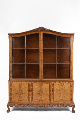 Lot 618 - A Queen Anne style walnut display cabinet by Maple & Co.