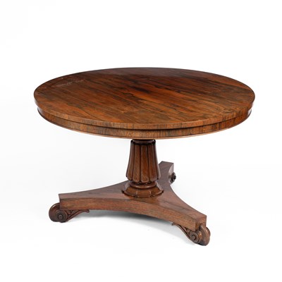 Lot 621 - A Regency rosewood tilt-top breakfast table
