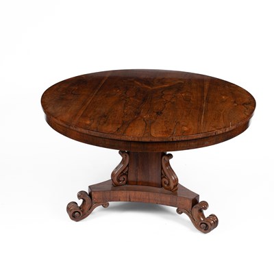 Lot 622 - A Regency rosewood tilt-top breakfast table