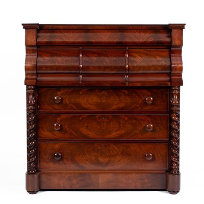Lot 628 - A Scottish mahogany chest