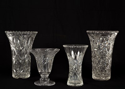 Lot 403 - Two large crystal vases