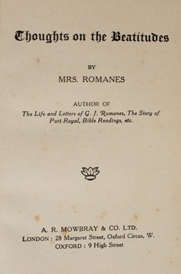 Lot 345 - [Romanes] Books by the Romanes family of authors