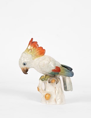 Lot 540 - A Dresden model of a cockatoo