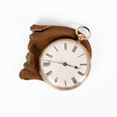 Lot 24 - A 19th Century yellow metal cased open faced pocket watch