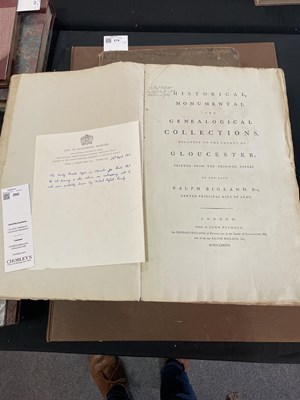 Lot 390 - Bigland (Ralph) Historical, Monumental and Genealogical Collections