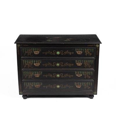 Lot 548 - An India Jane chest of four long drawers