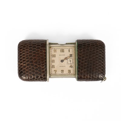 Lot 20 - A Movado Ermeto travelling timepiece