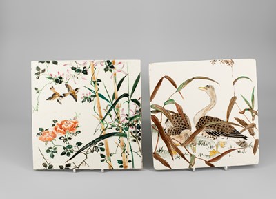 Lot 532 - Two Minton tiles