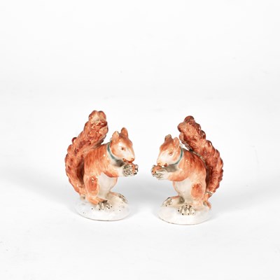 Lot 536 - A pair of small Derby squirrels