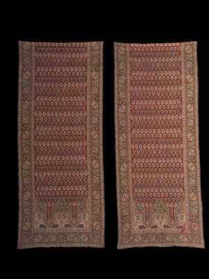 Lot 748 - An unusual pair of Turkish silk wall hangings