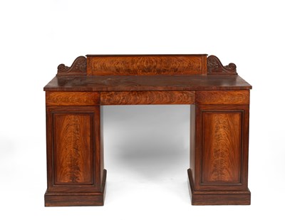 Lot 614 - A George IV mahogany pedestal sideboard