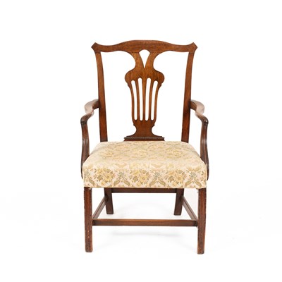 Lot 562 - A George III mahogany dining armchair