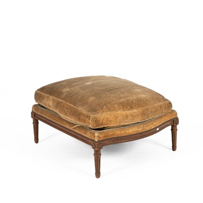 Lot 648 - A Louis XVI style beech framed stool