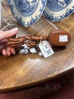Lot 621 - A Chinese boxwood carving
