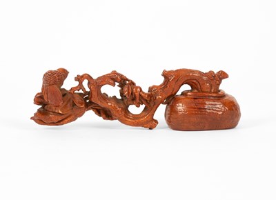 Lot 621 - A Chinese boxwood carving