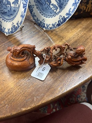 Lot 621 - A Chinese boxwood carving