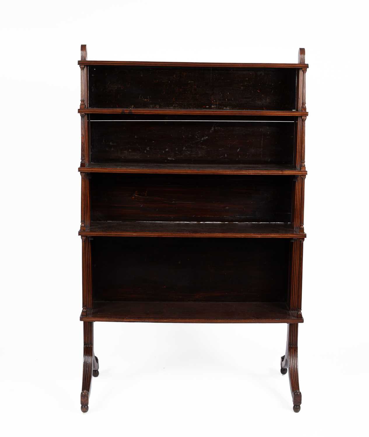 Lot 234 - A George III mahogany waterfall bookcase
