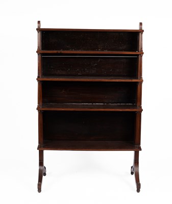 Lot 670 - A George III mahogany waterfall bookcase