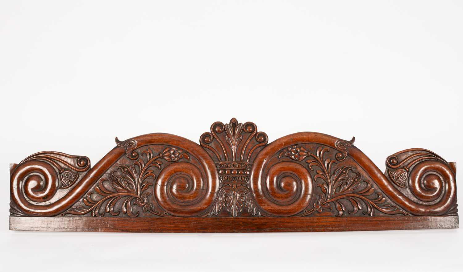 Lot 429 - An Anglo Indian goncalo alves carved back plate