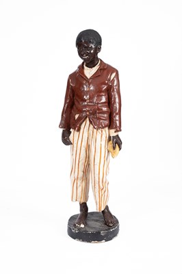 Lot 338 - A Goldscheider type figure of a standing boy