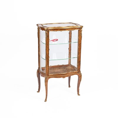 Lot 675 - A Victorian rosewood and gilt metal mounted vitrine