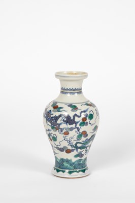 Lot 629 - A Chinese Doucai baluster vase