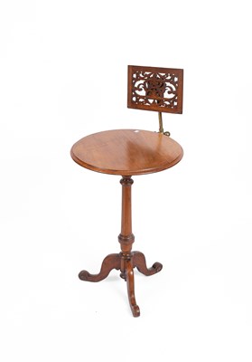 Lot 642 - A Victorian walnut reading or music stand
