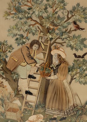 Lot 420 - A 19th Century silk work collage