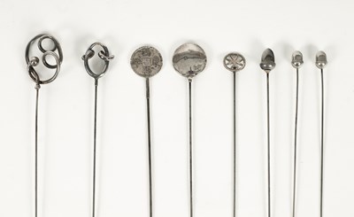 Lot 30 - A sterling silver acorn hatpin