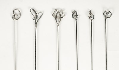 Lot 31 - Six Edwardian Charles Horner silver hatpins