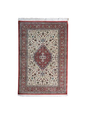 Lot 316 - A fine silk Qum rug
