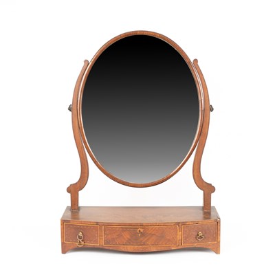 Lot 692 - A 19th Century mahogany toilet mirror