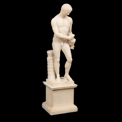 Lot 329 - An alabaster figure of Dionysus
