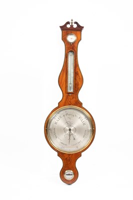 Lot 703 - A 19th Century mahogany cased banjo barometer